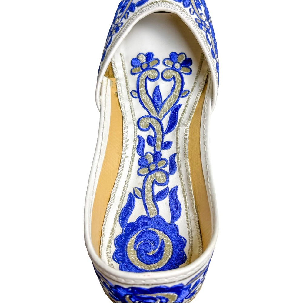 Punjabi Jutti Khussa Embroidered Shoes Size 7 - Picture 2 of 10